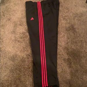 Men’s Adidas Fleece Sweatpants Black&Red Size XL